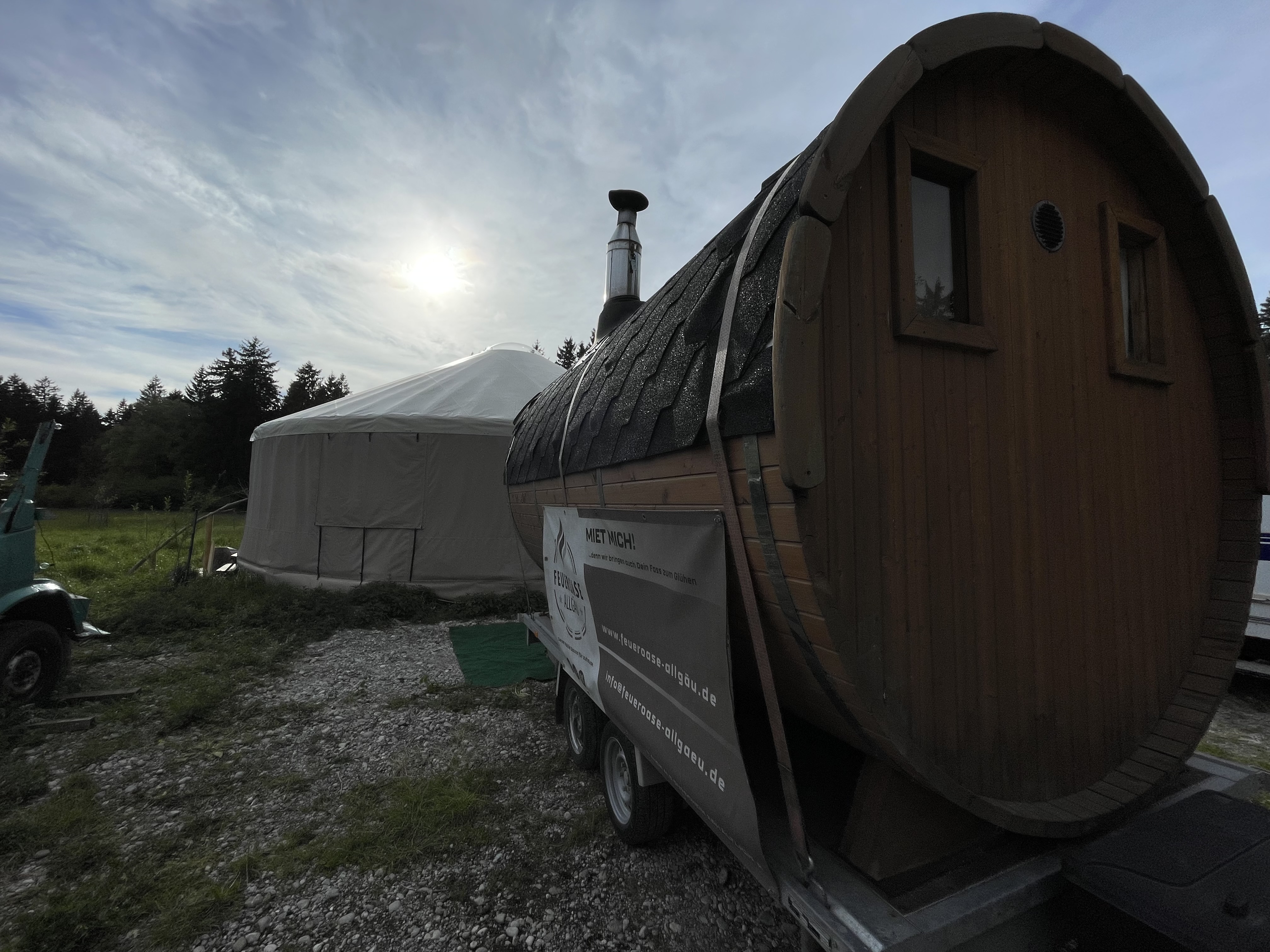 Die Fass-Sauna ist genau das Richtige für diese kühlen Tage Image